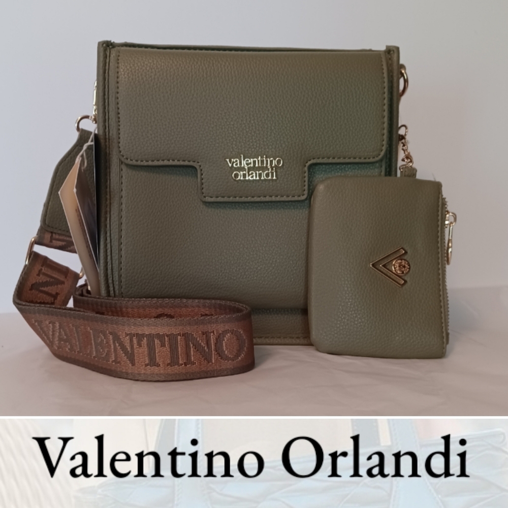 ⬇️2 pcs Valentino Orlandi Vegan Leather Crossbody and Coin Purse V-2009